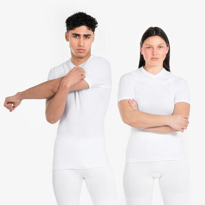 Thermoshirt heren / dames keepdry korte mouwen wit