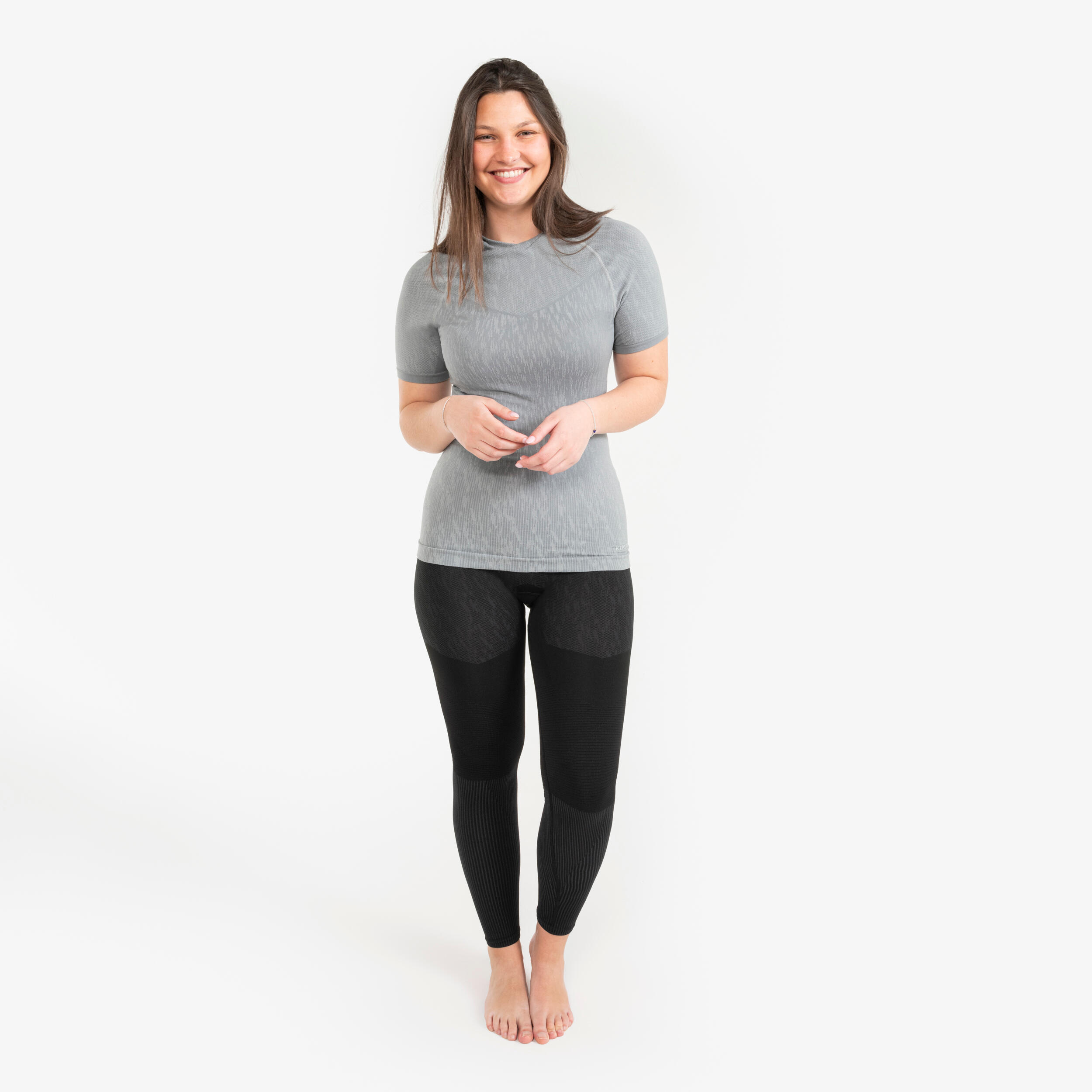 Thermoshirt heren / dames Keepdry korte mouwen grijs 8/8