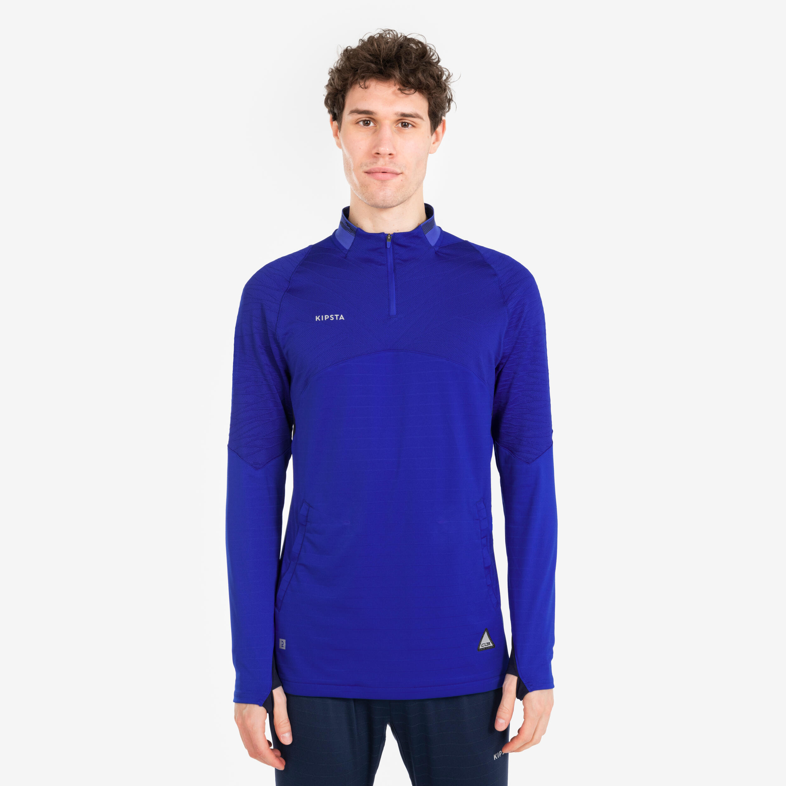KIPSTA Mikina CLR s 1/2 zipsom modrá 2XL