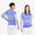 CAMISOLA TÉRMICA DE FUTEBOL ADULTO KEEPDRY CINZENTO/VIOLETA