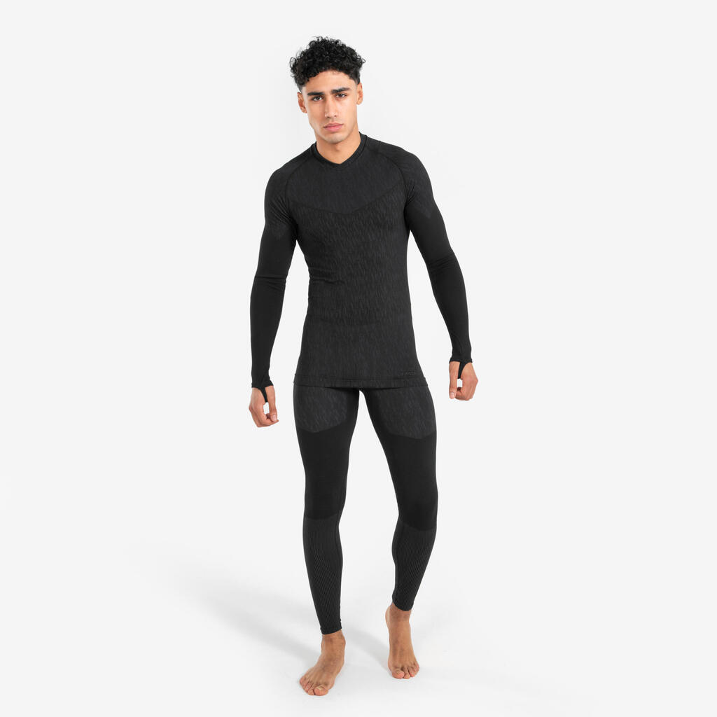 Adult Thermal Base Layer Tights Keepdry - Black