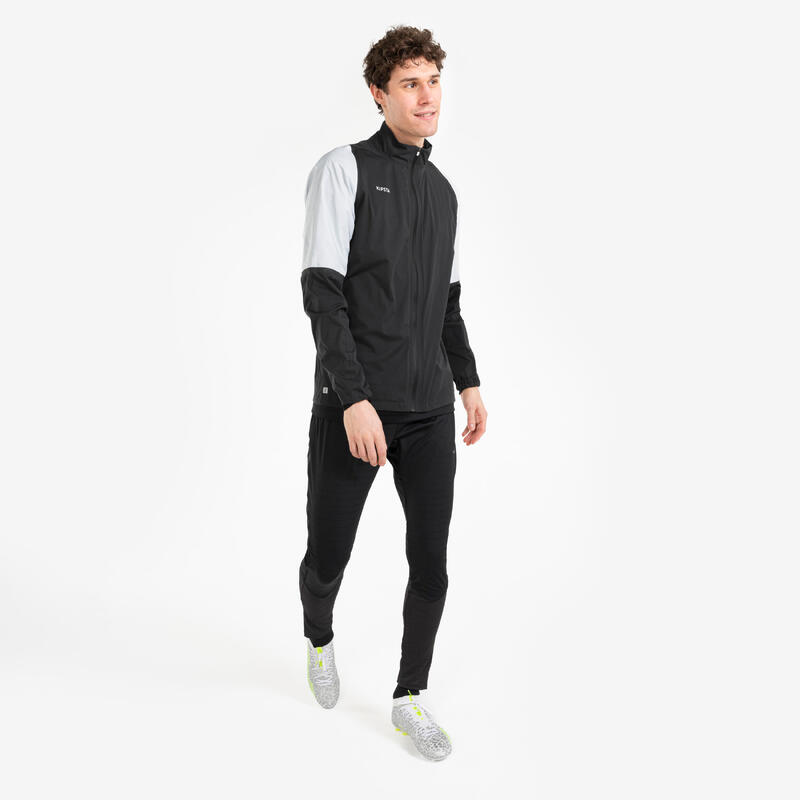 Giacca impermeabile calcio uomo CLR bianco-nero