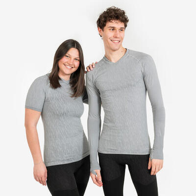 Thermoshirt heren / dames keepdry korte mouwen grijs