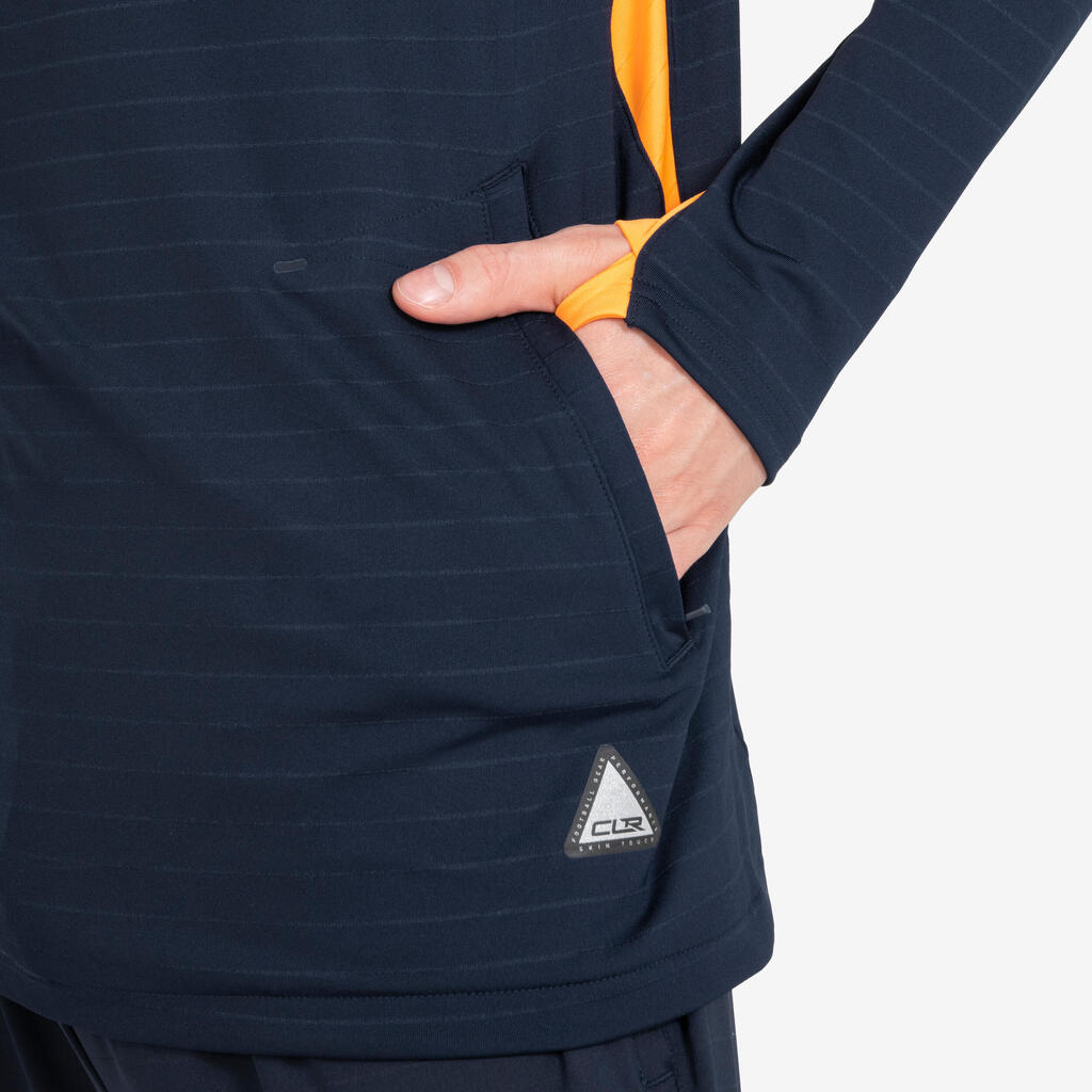 Damen/Herren Fußball 1/2 Zip Sweatshirt - CLR blau