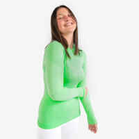 Adult Long-Sleeved Thermal Base Layer Top Keepdry - Crypto Green