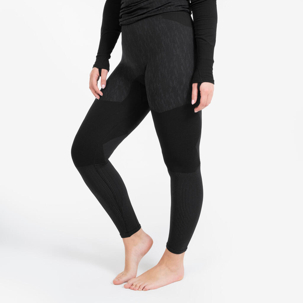 Adult Thermal Base Layer Tights Keepdry - Black