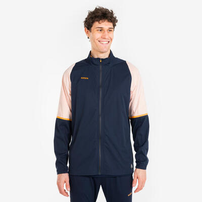 Giacca impermeabile calcio adulto CLR blu-arancione