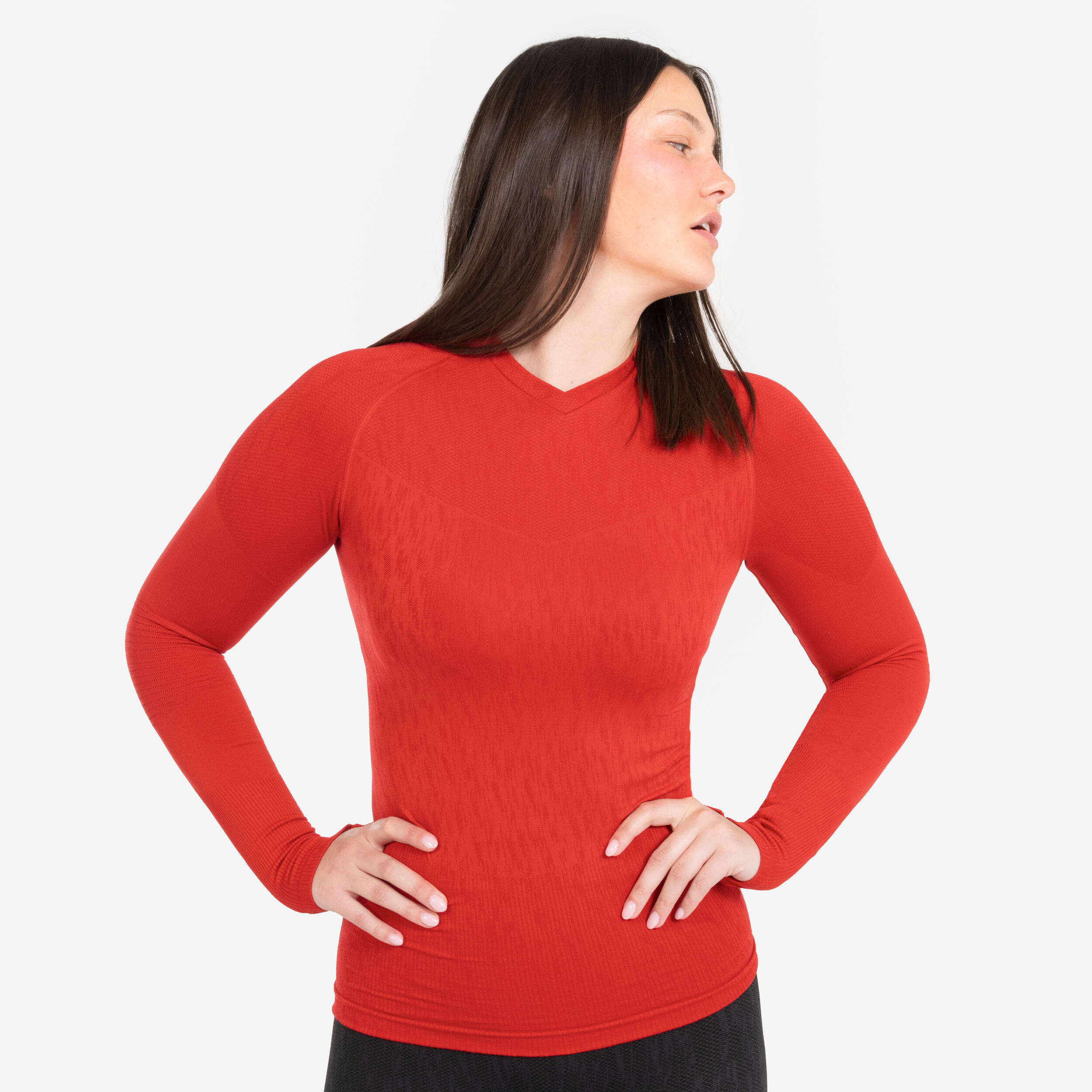 THERMAL UNDERWEAR LONG-SLEEVED TOP ADULT RED KEEPDRY