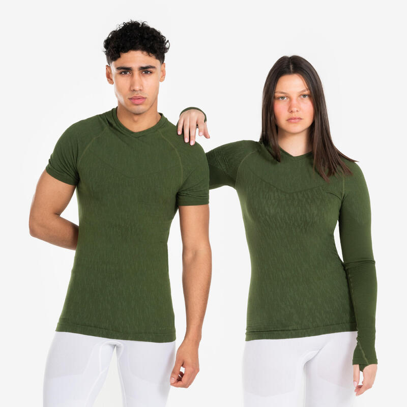 Damen/Herren Funktionsshirt langarm wärmend ‒ Keepdry khaki 