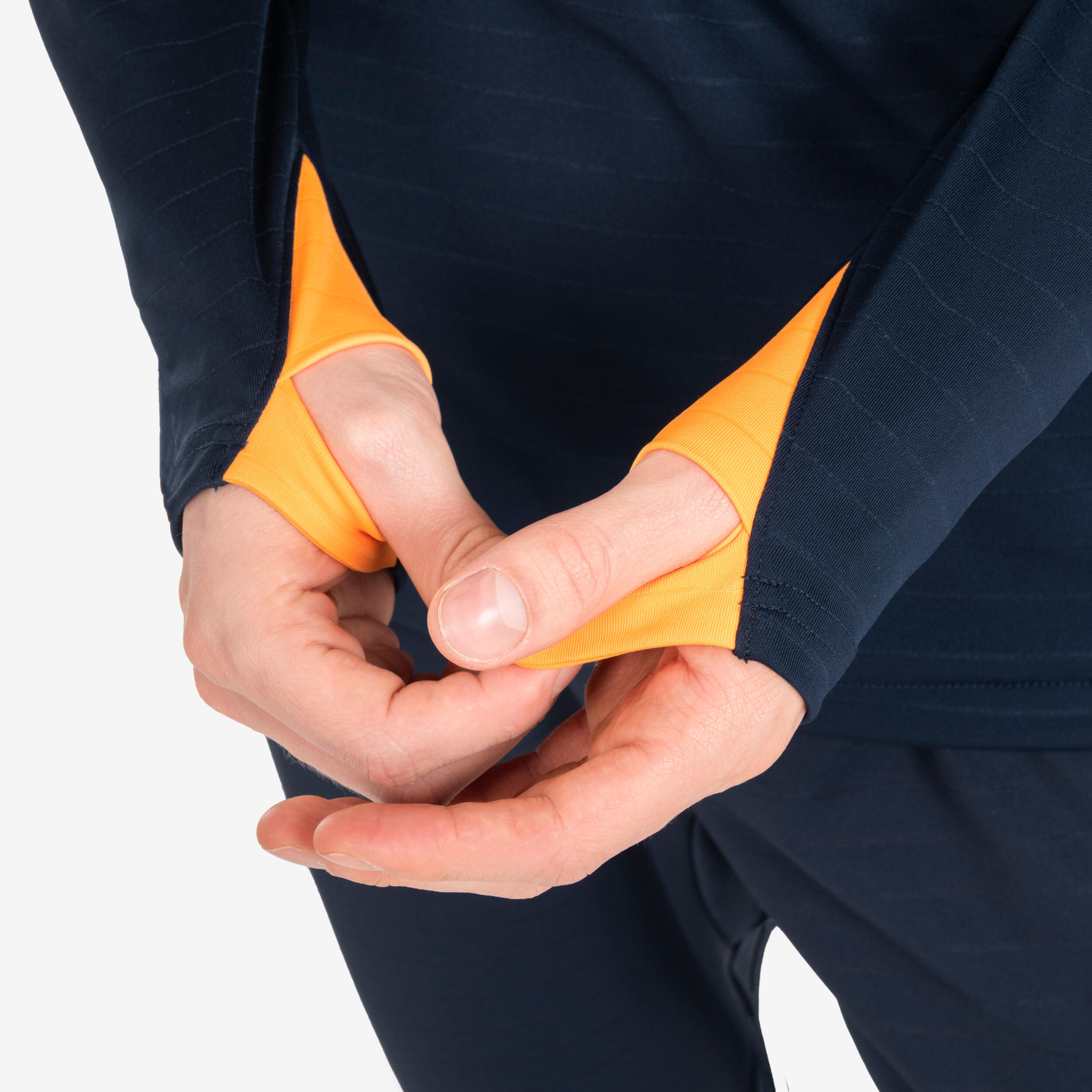 1/2 zip clr adulte marine et orange 5/8