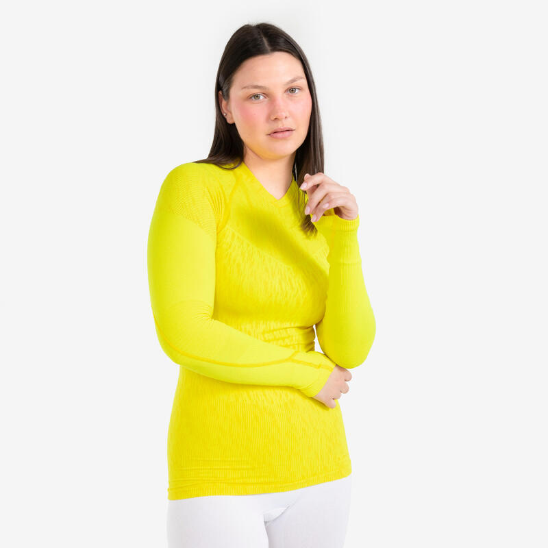 Thermoshirt met lange mouwen volwassenen Keepdry geel