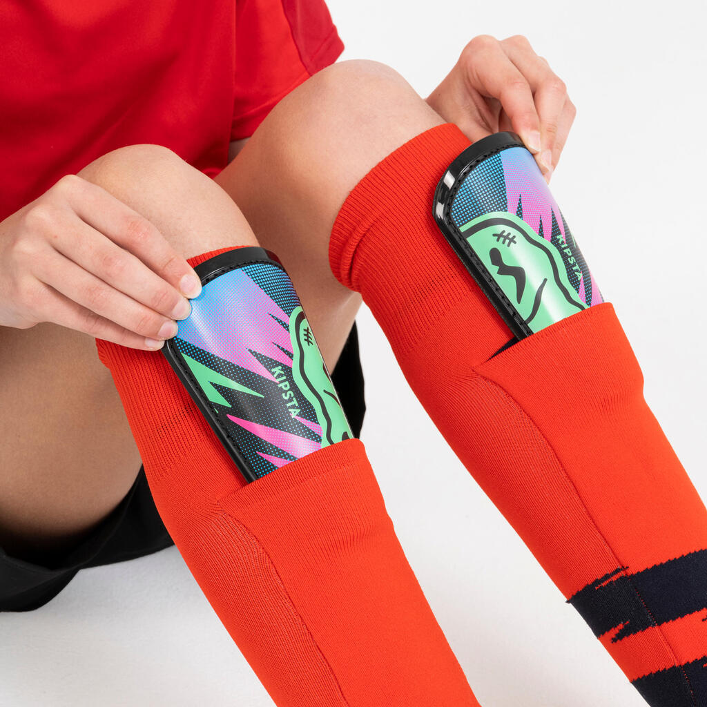 CHAUSSETTES DE FOOTBALL ENFANT EASY POCKET ROUGE