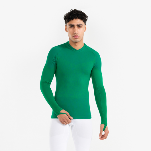 SOUS-VETEMENT THERMIQUE HAUT MANCHES LONGUES ADULTE VERT KEEPDRY