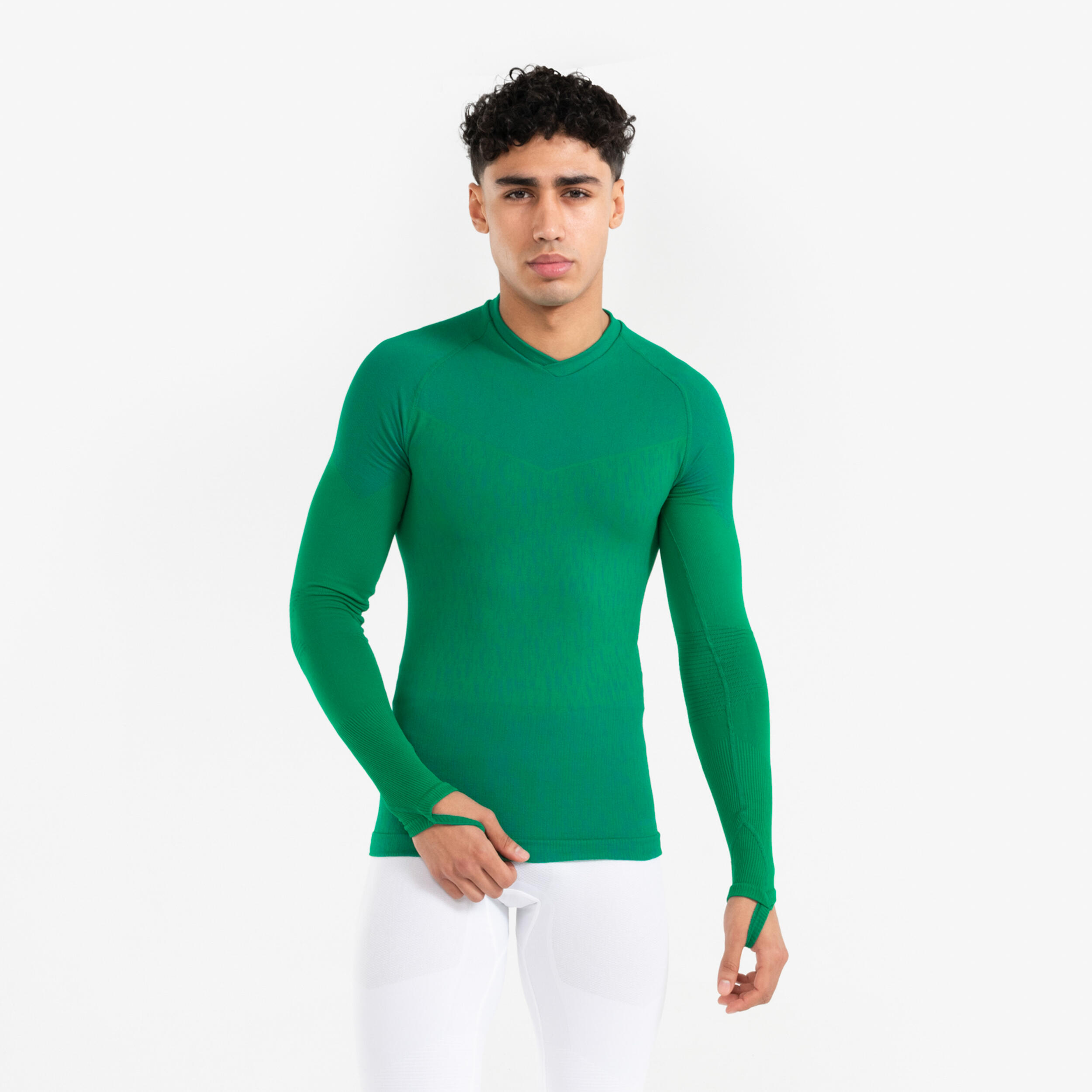 THERMAL UNDERWEAR LONG-SLEEVED TOP ADULT GREEN KEEPDRY