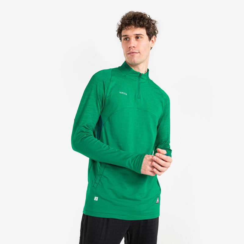 Damen/Herren Fußball 1/2 Zip Sweatshirt - CLR grün