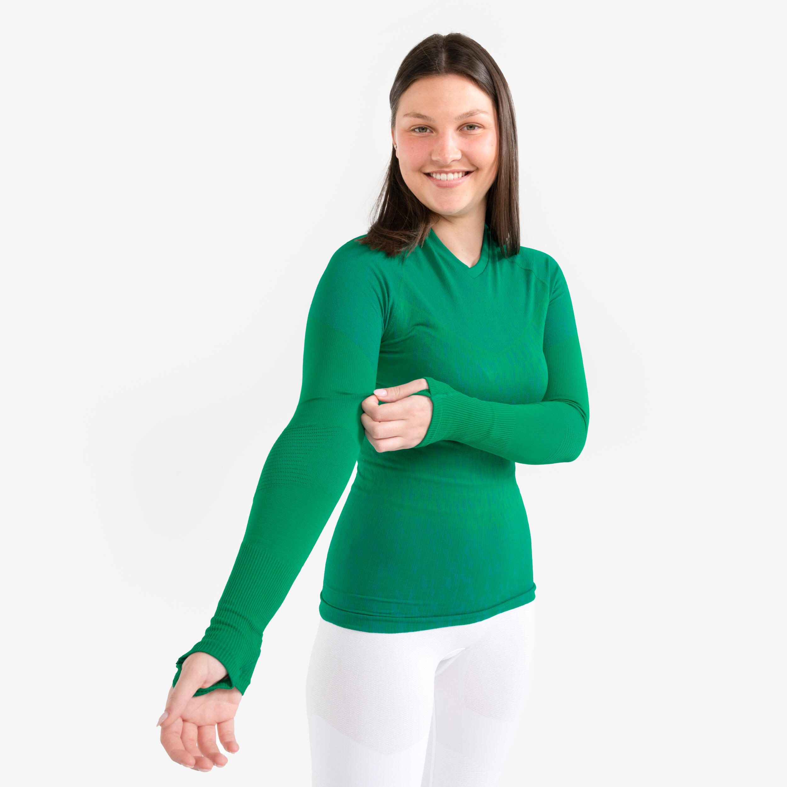 THERMAL UNDERWEAR LONG-SLEEVED TOP ADULT GREEN KEEPDRY