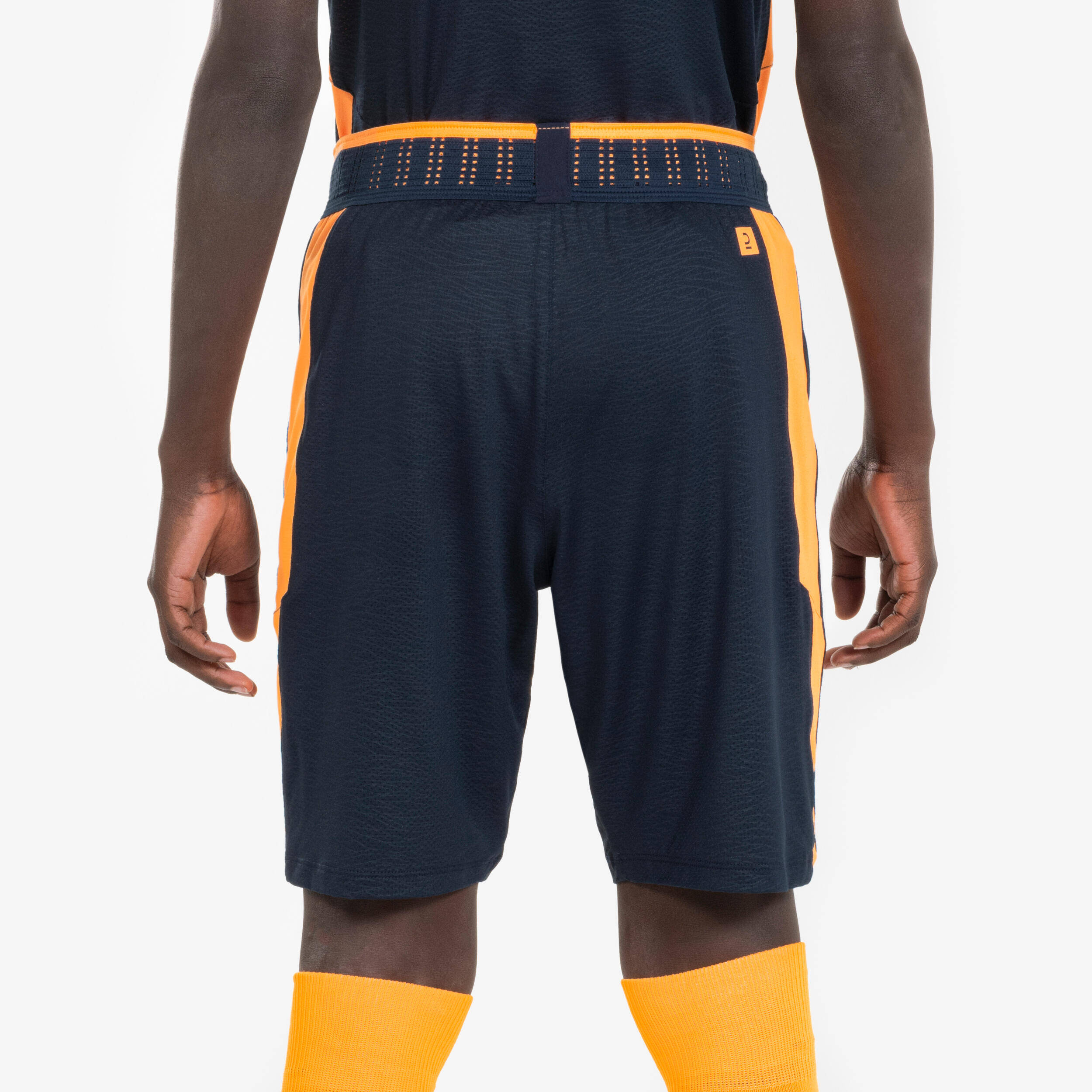 Kids' Football Shorts CLR - Navy & Orange -  4