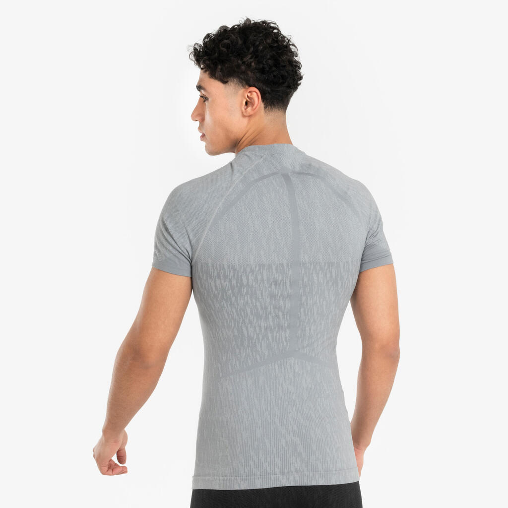 Damen/Herren Funktionsshirt Thermo kurzarm ‒ Keepdry grau