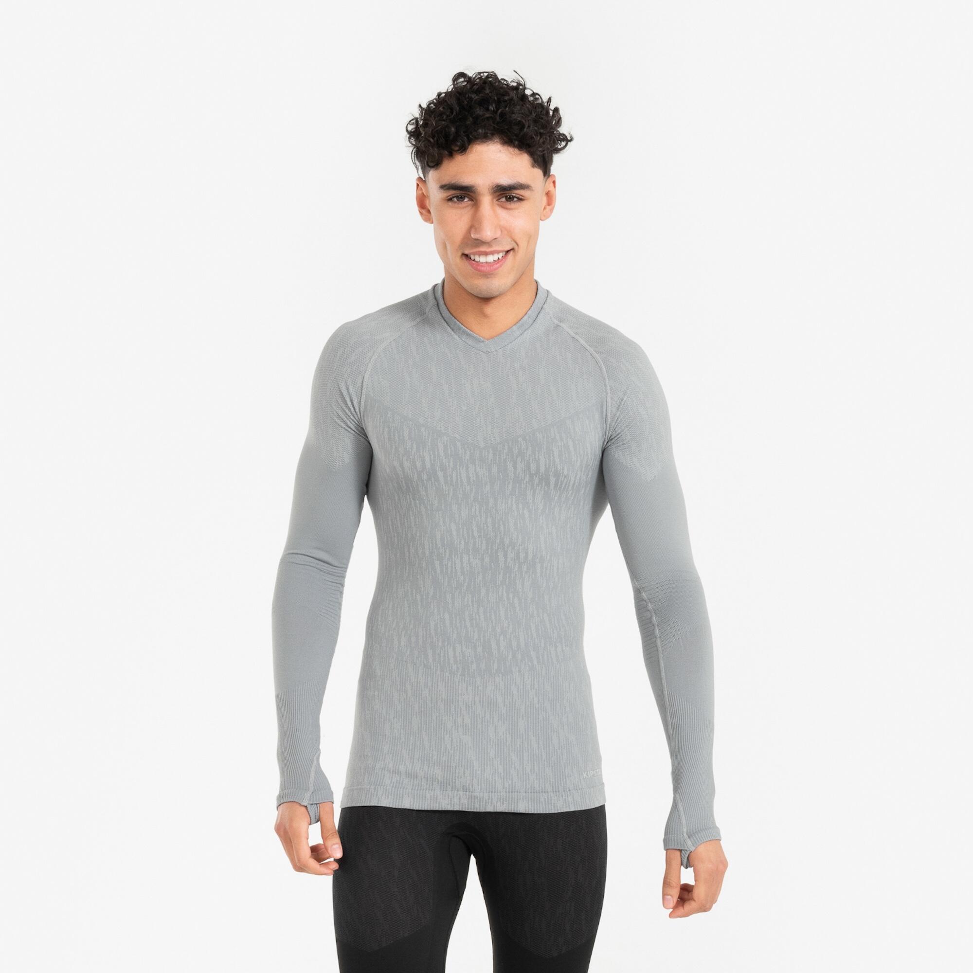 THERMAL UNDERGARMENT TOP LONG SLEEVES ADULT GREY KEEPDRY