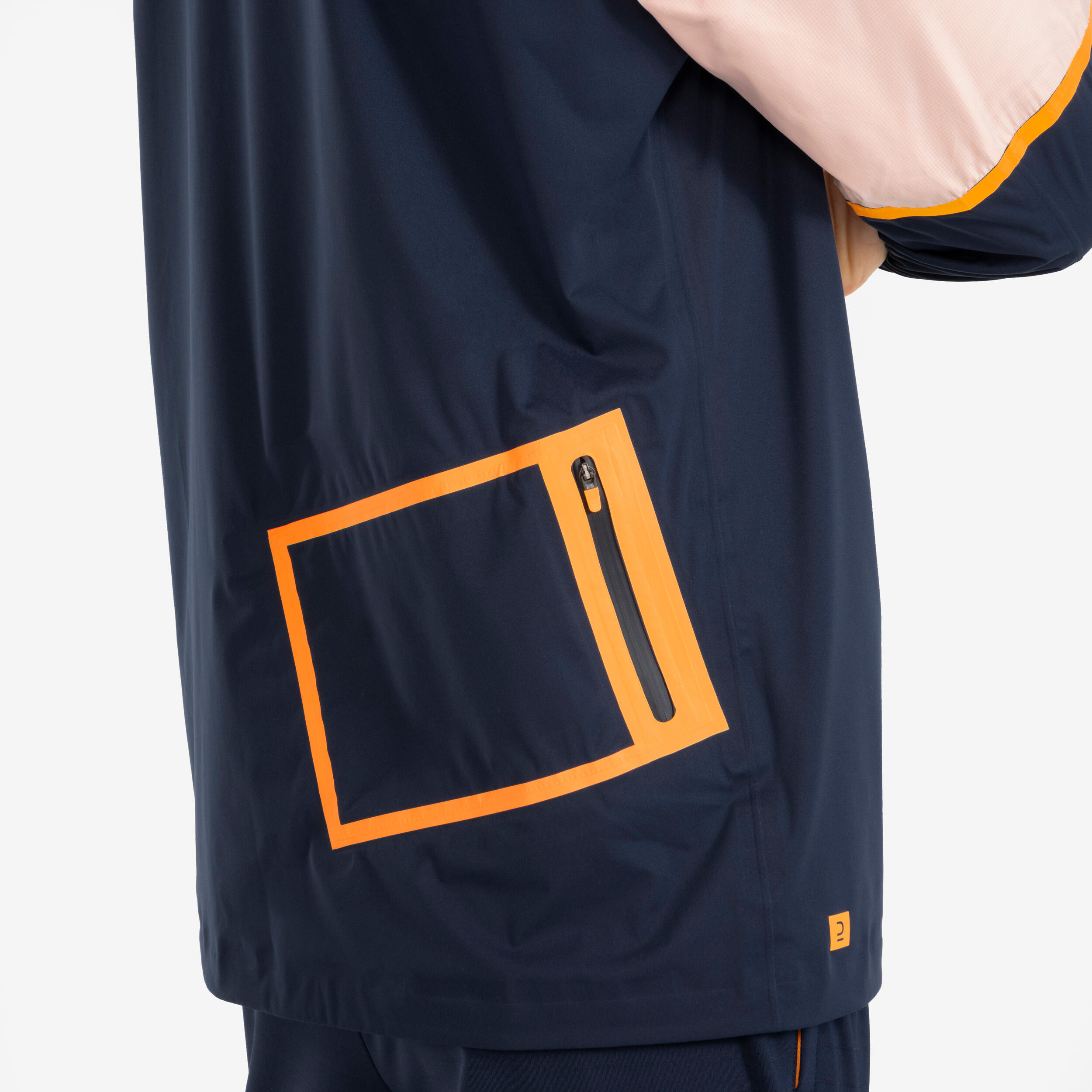 Adult clr raincoat navy and orange