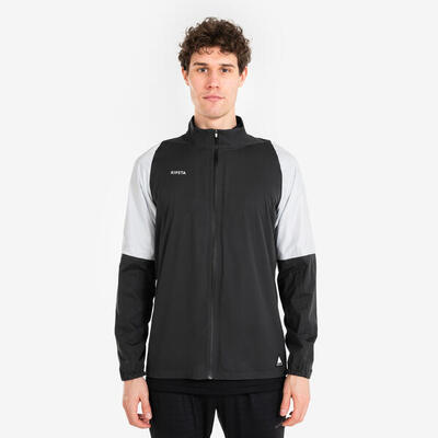 Damen/Herren Fußball Regenjacke - CLR weiss/schwarz