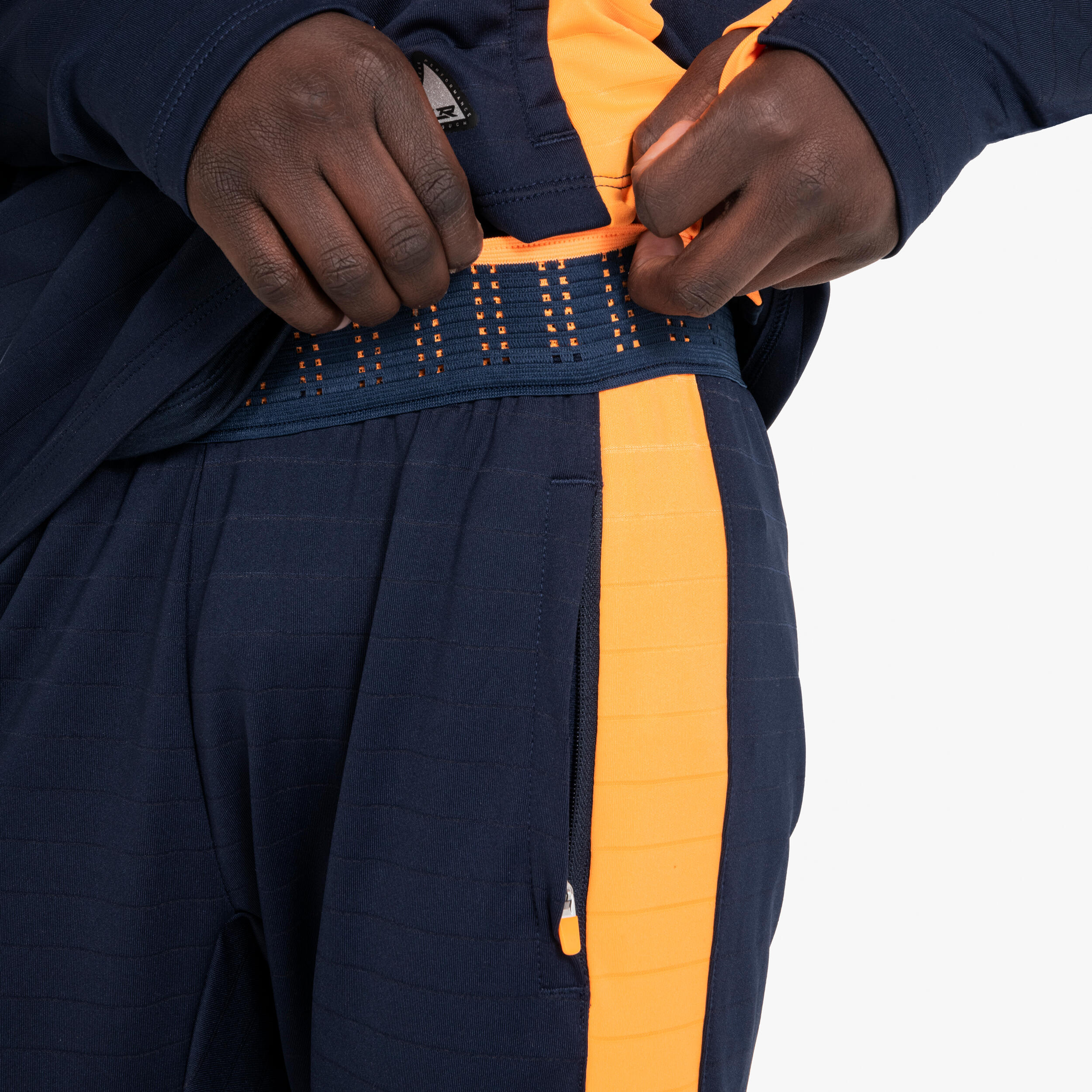 Pantalon de football clr junior orange et marine 6/13