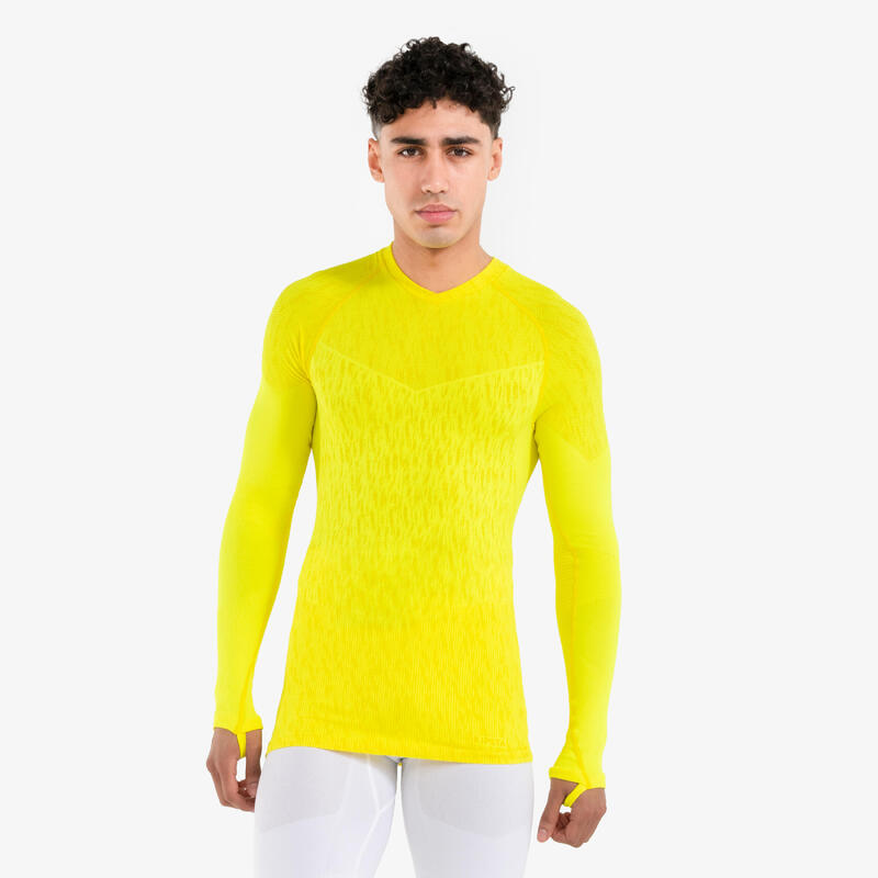 Thermoshirt met lange mouwen volwassenen Keepdry geel