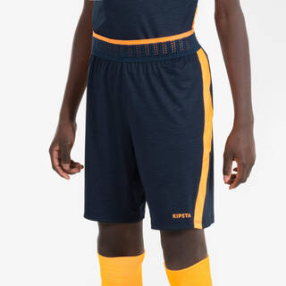 Kids' Football Shorts CLR - Navy & Orange
