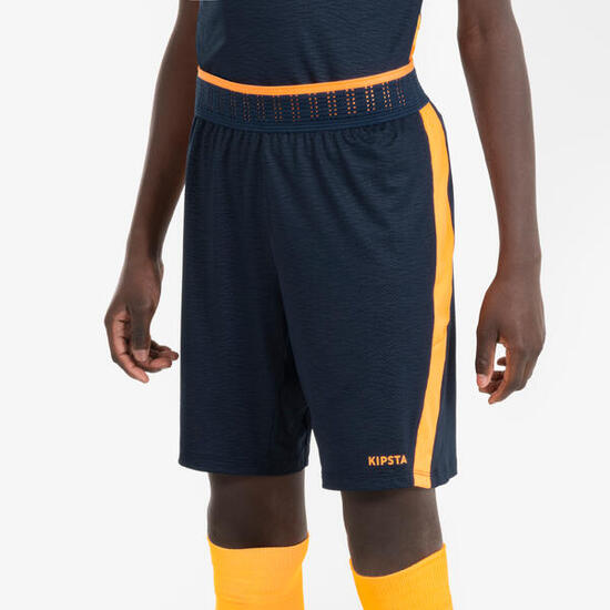 Pantaloncini calcio bambino CLR blu-arancione