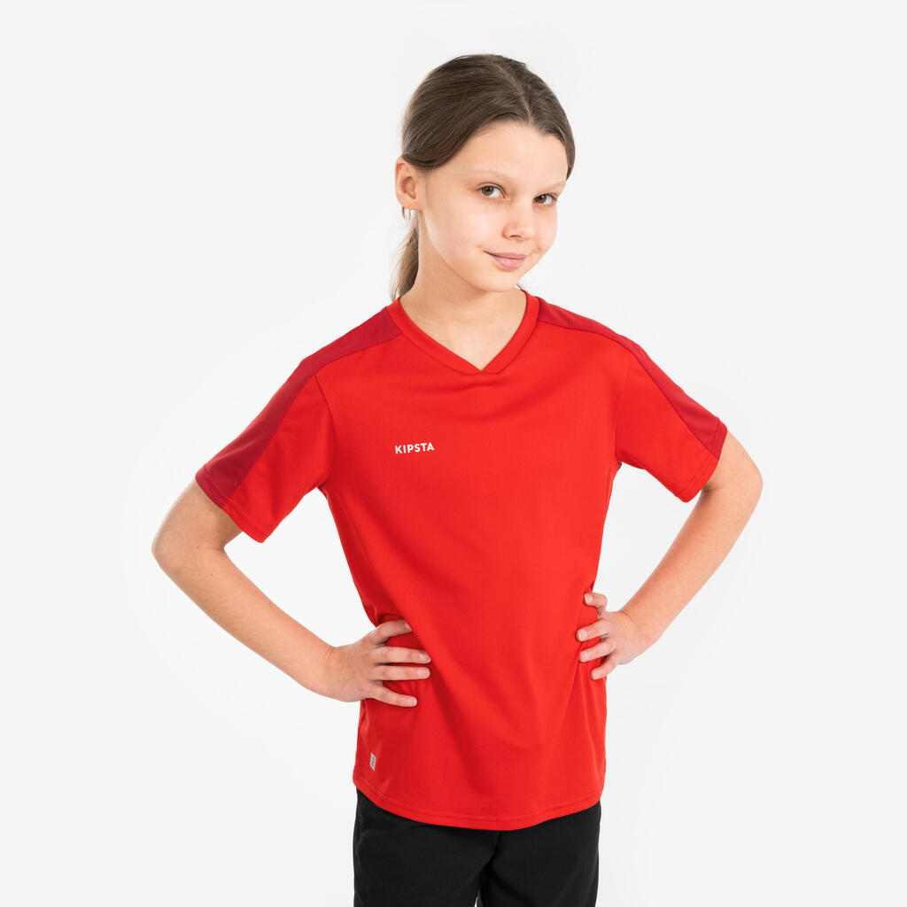 Maillot de Football enfant manches courtes ESSENTIEL Noir