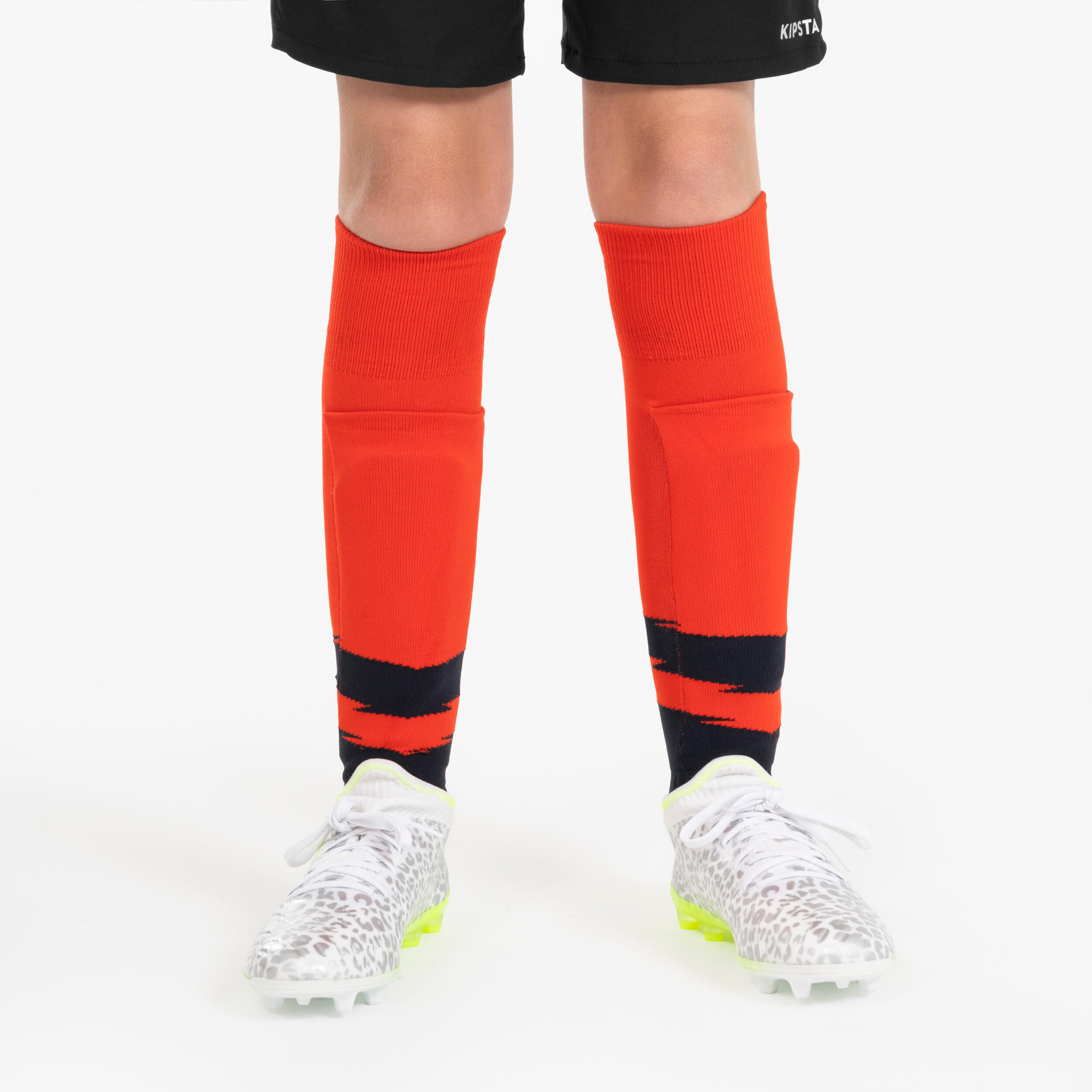 Kaos Kaki Bola Anak Easy Pocket - Merah tampak depan