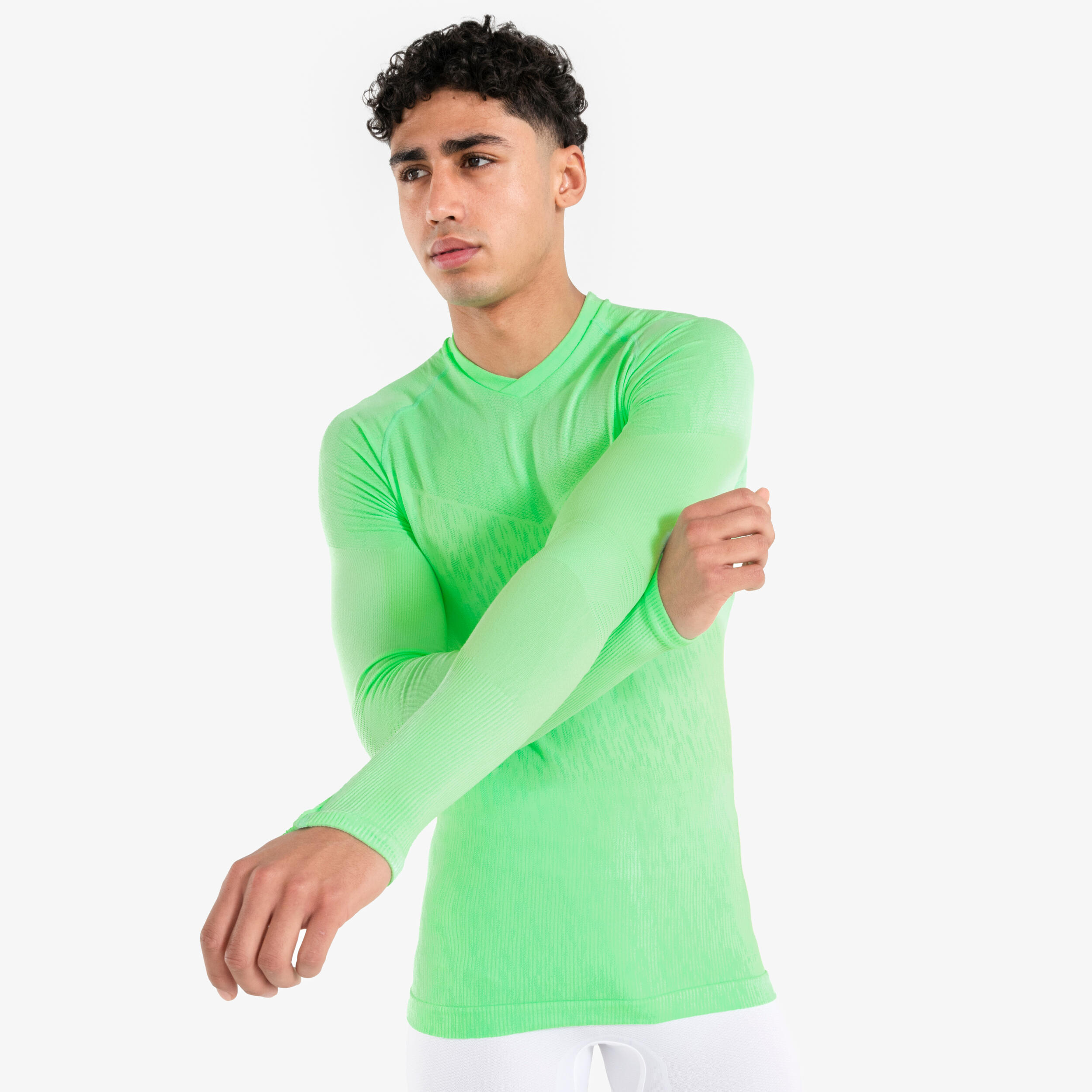 Sous-maillot de foot thermique sans-couture manches longues, Keepdry menthe 5/12