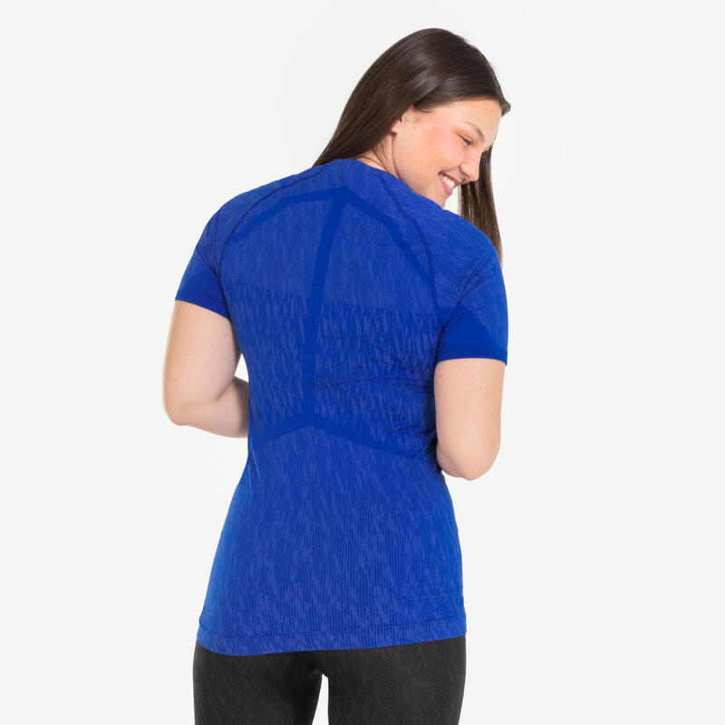 Losvallende rashguard met korte mouwen voor heren uv-bescherming Print zwart