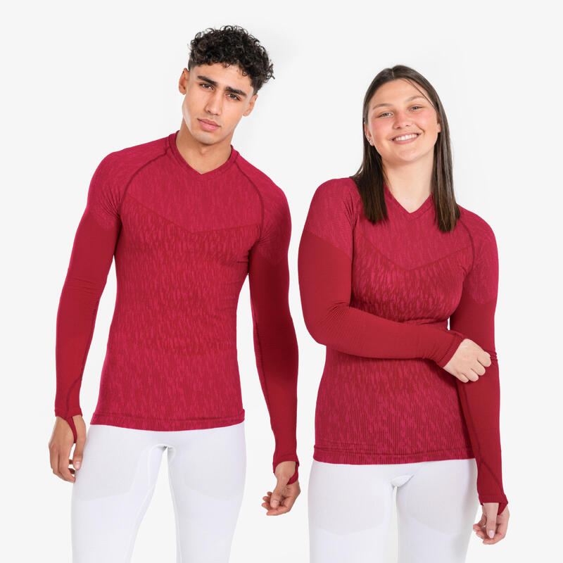 CAMISOLA TÉRMICA DE FUTEBOL ADULTO KEEPDRY ROSA CARDINAL