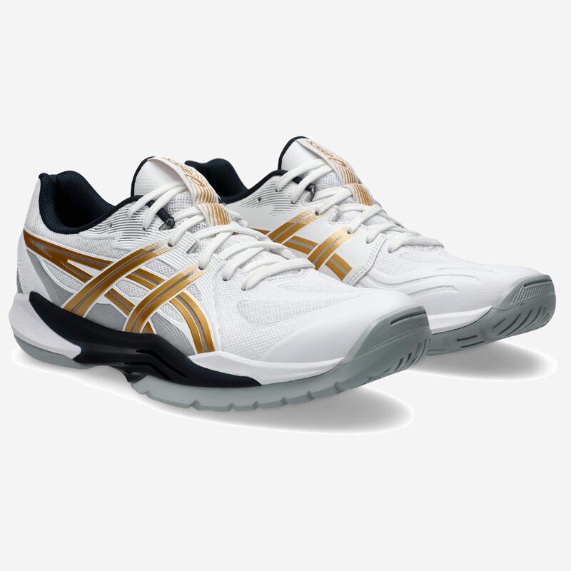 Zapatillas de balonmano Adulto - Asics Powerbreak FF blanco/dorado