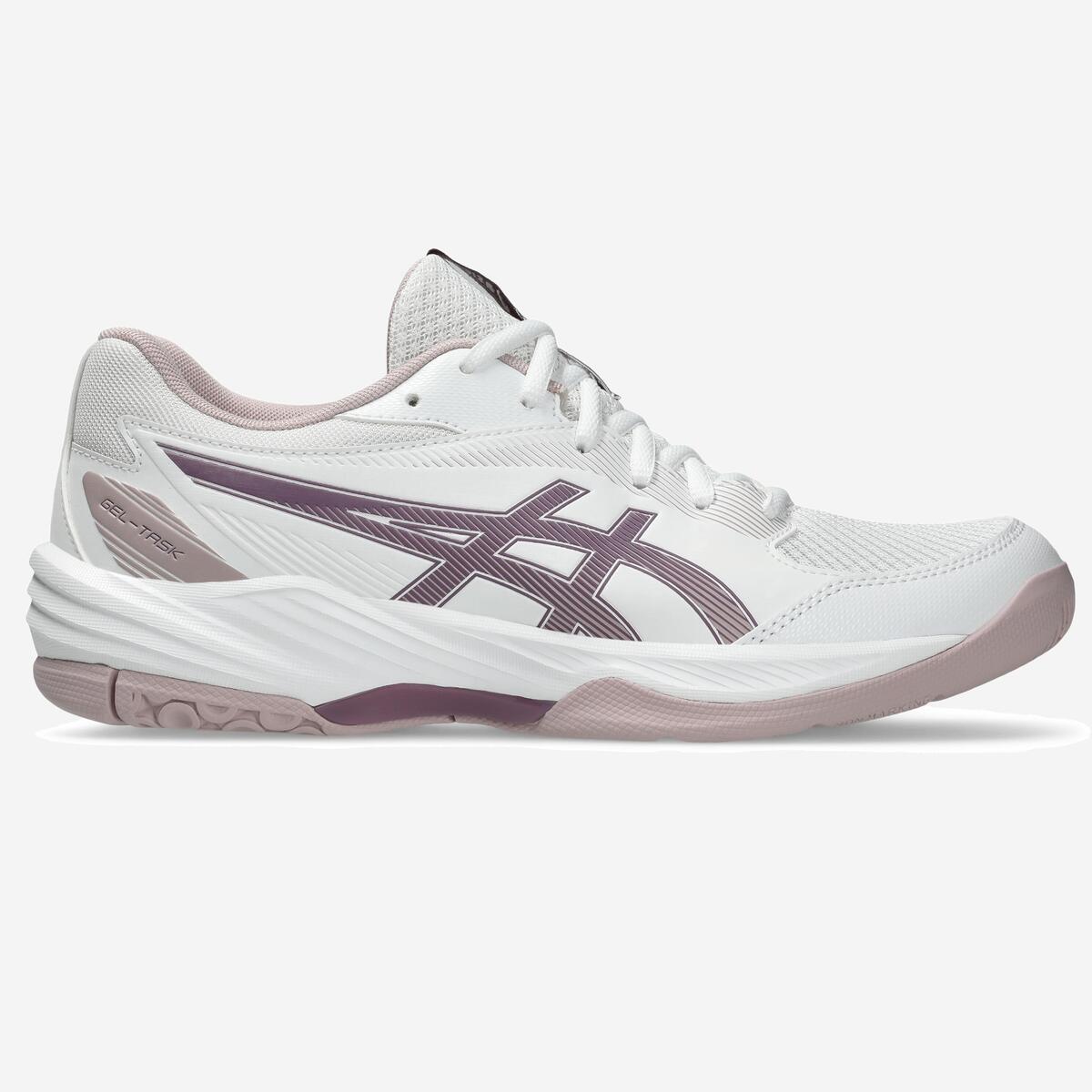 Chaussures de handball adulte - asics gel task 4 blanc / rose