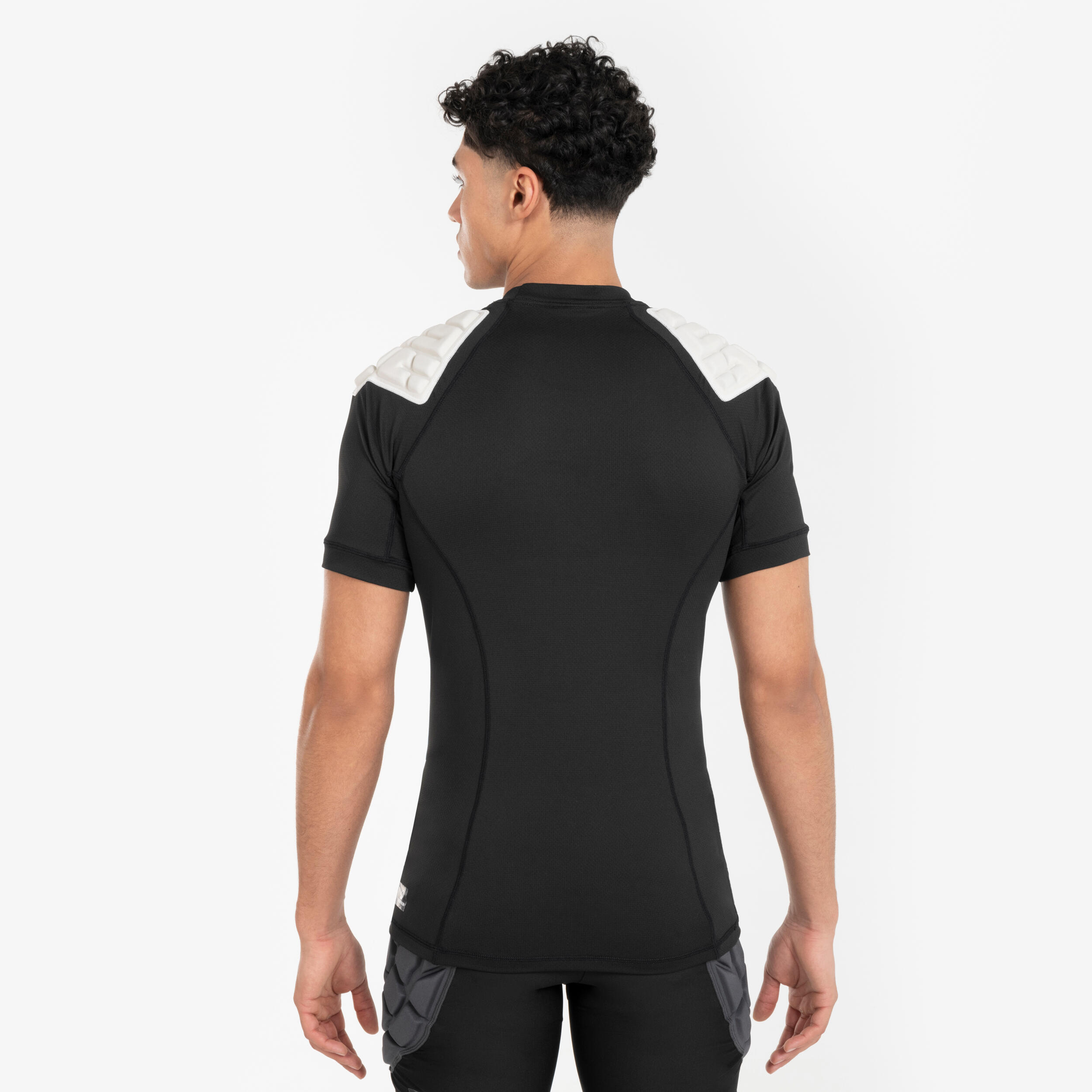 Damen/Herren Rugby Schulterschutz - R500 Decathlon Canterbury schwarz 2/12