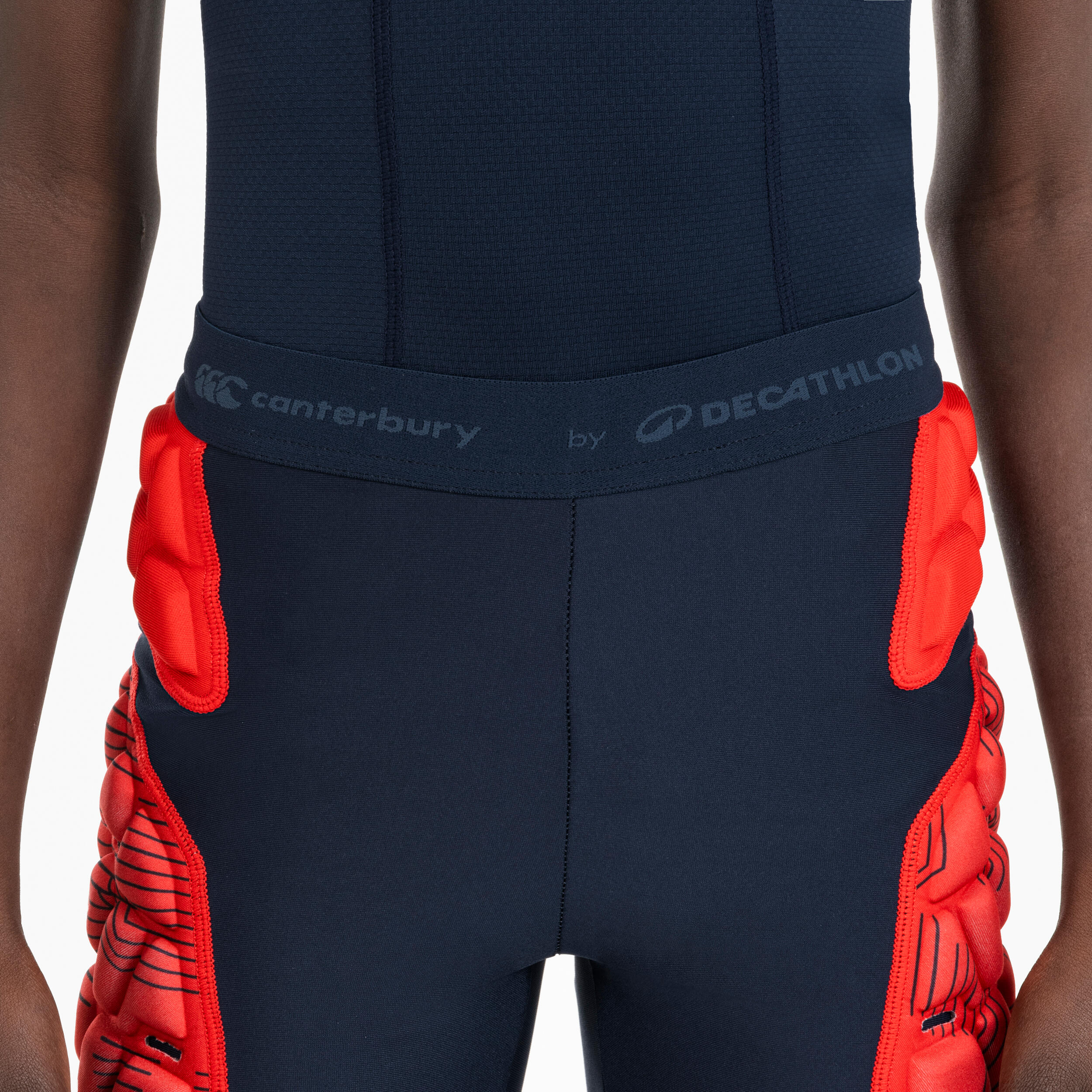 Sous short de protection de rugby Enfant R500 Decathlon Canterbury bleu OFFLOAD Decathlon