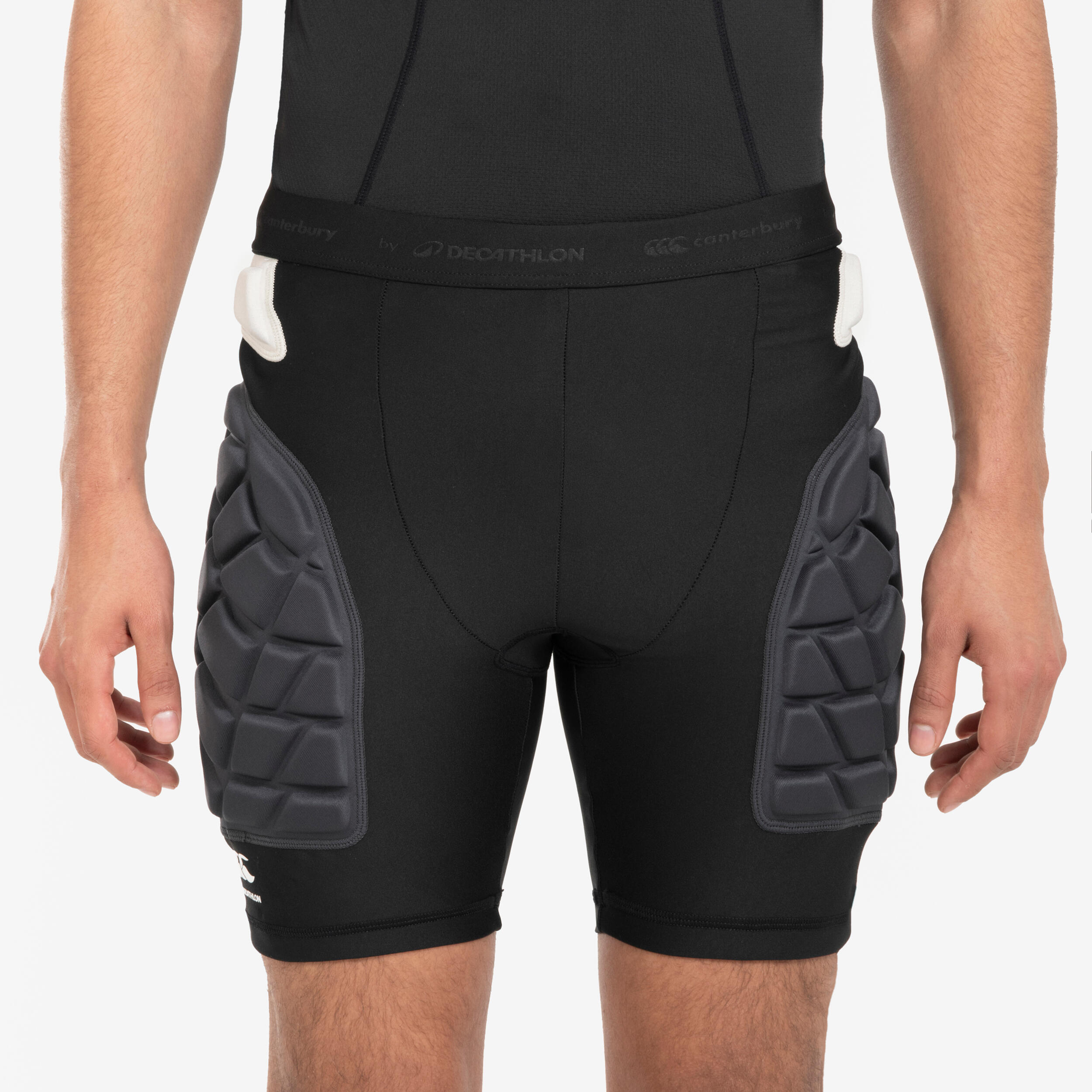 Calções interiores proteção de rugby homem r500 decathlon | canterbury preto