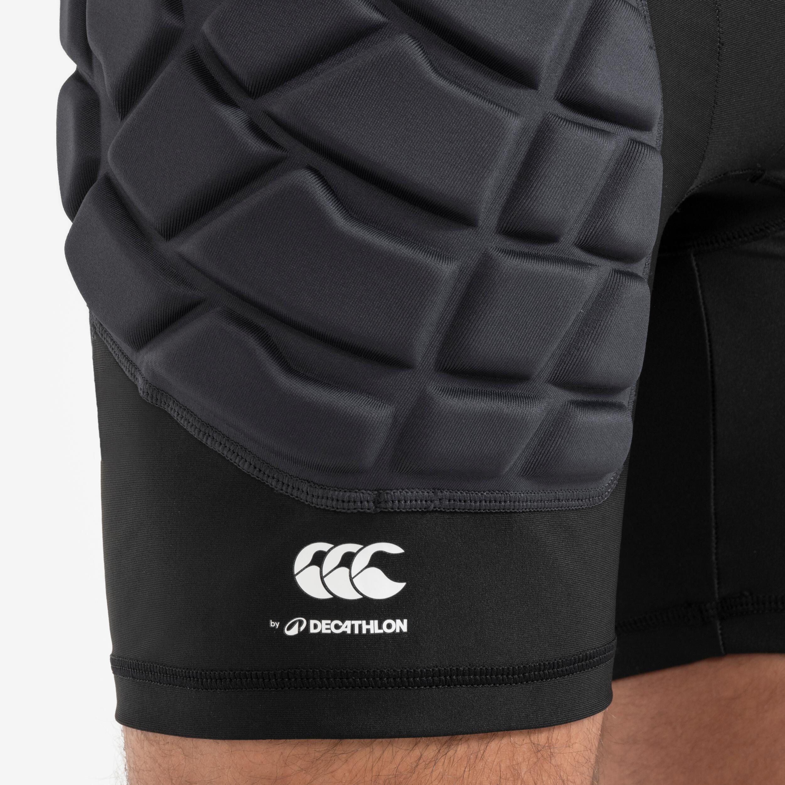 Damen/Herren Rugby Protektor Shorts - R500 Decathlon Canterbury schwarz 6/8