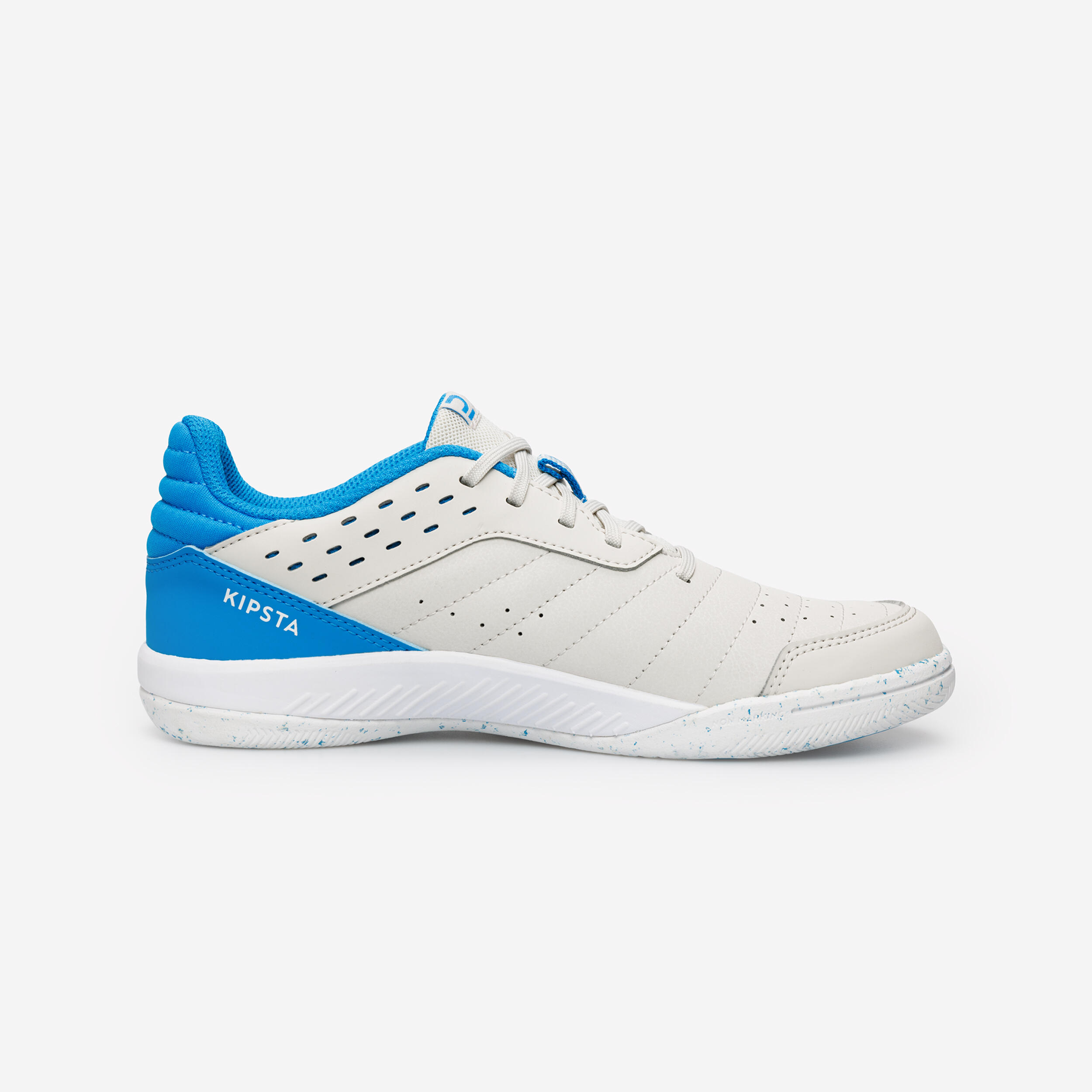 Zaalvoetbalschoenen kind Eskudo 500 beige/blauw 2/6