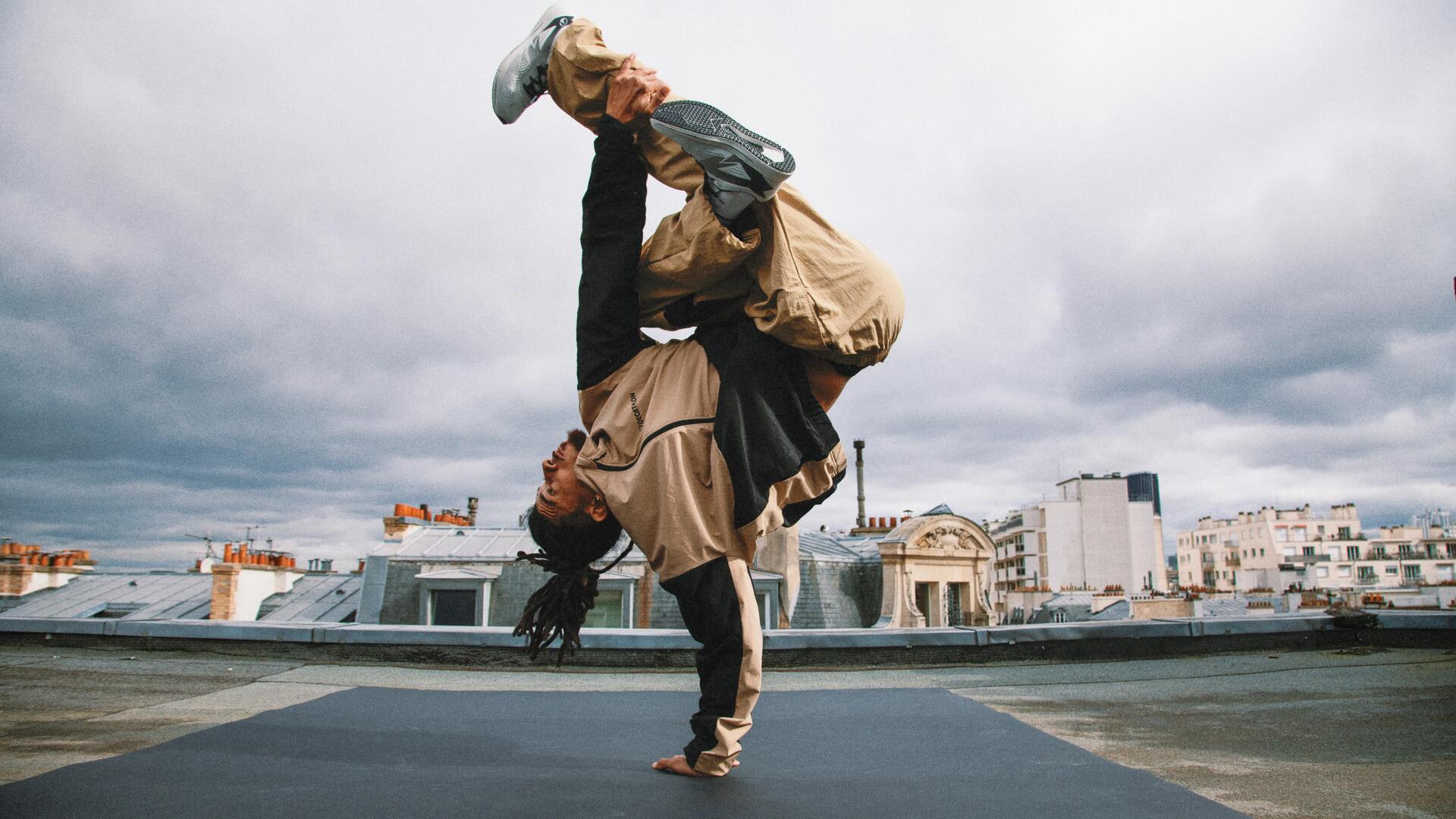 Veste de survêtement break dance - sable