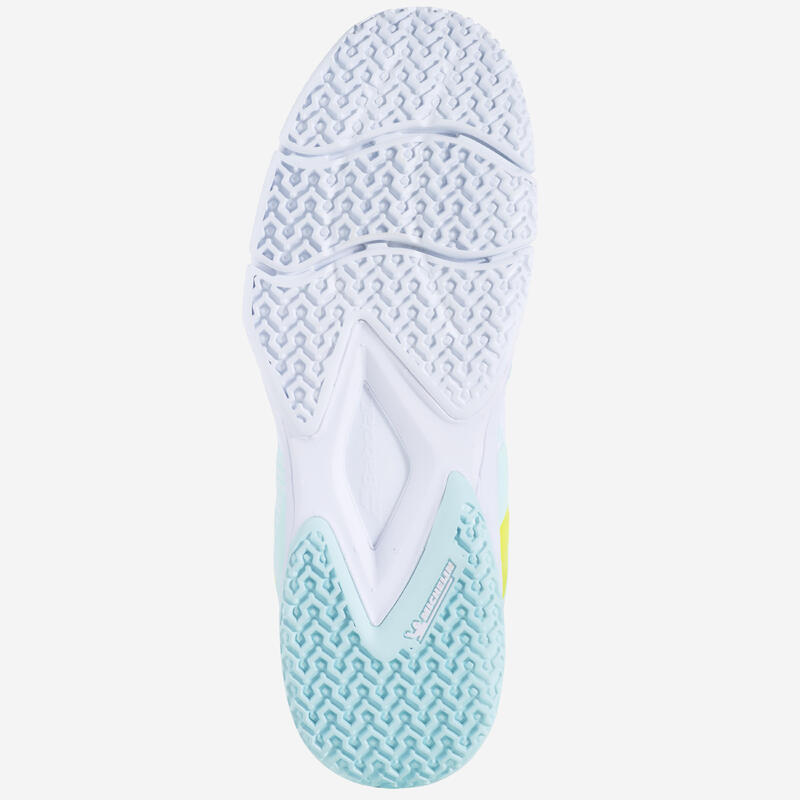 Calçado de padel Mulher - Babolat Sensa 24 branco amarelo