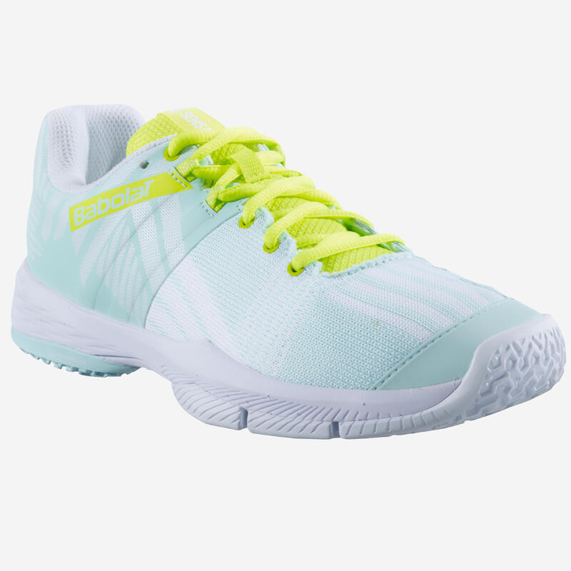 Zapatillas de pádel Mujer - Babolat Sensa 24 blanco amarillo