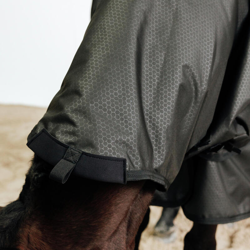 Couvre cou équitation imperméable Cheval 0 gramme - Allweather light noir