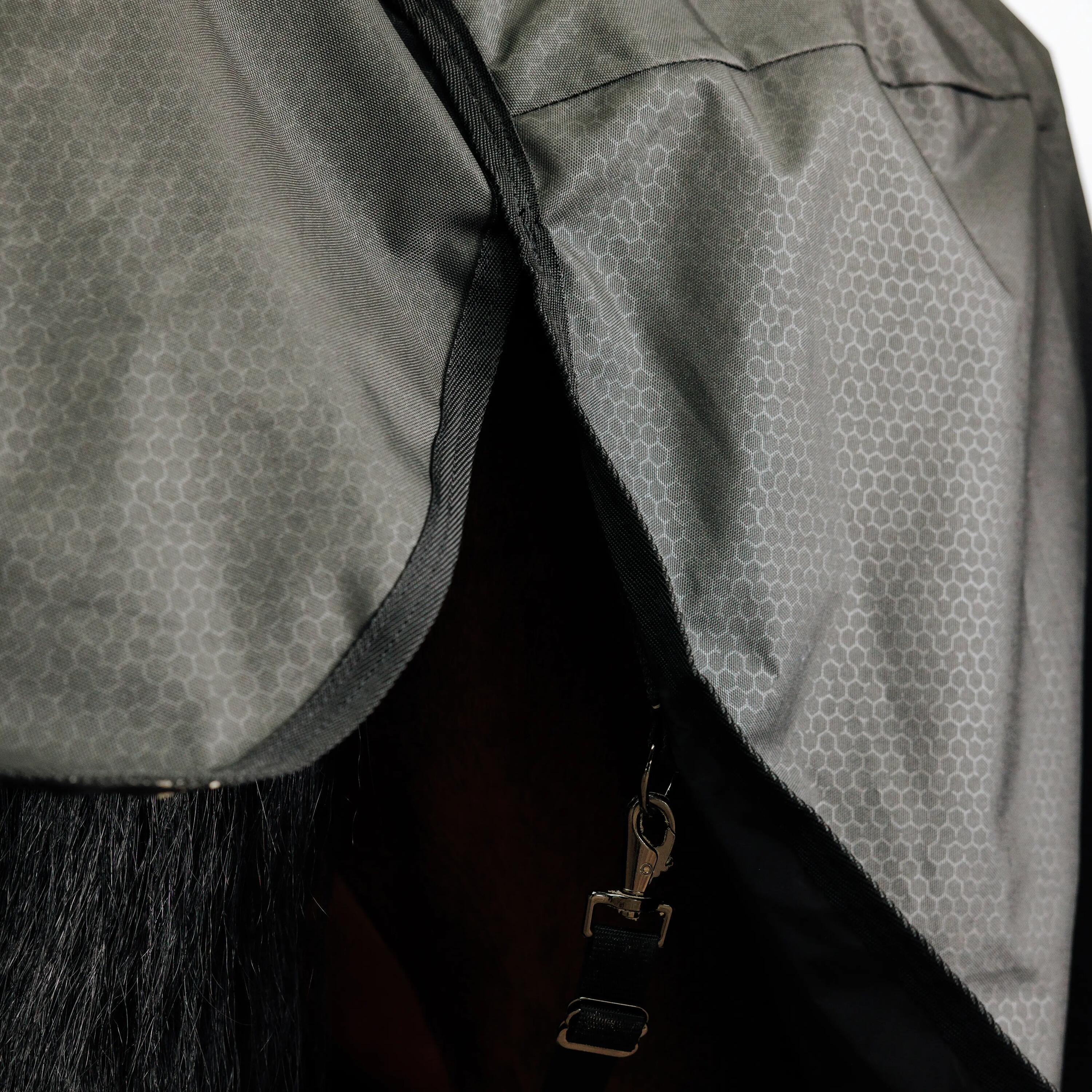 Couverture équitation imperméable 1200D Cheval et Poney - Allweather Combo noir 7/7