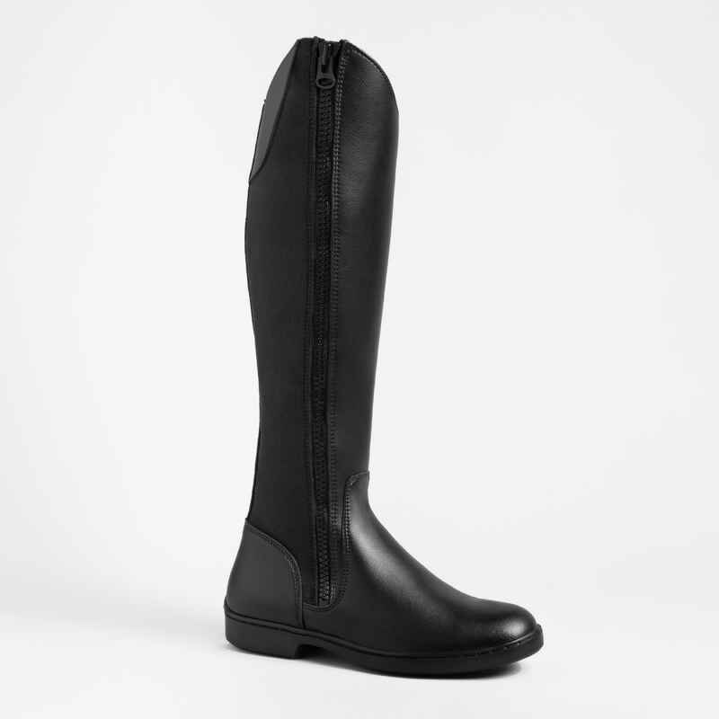 500 Adult Synthetic Horse Riding Jodhpur Boots - Black