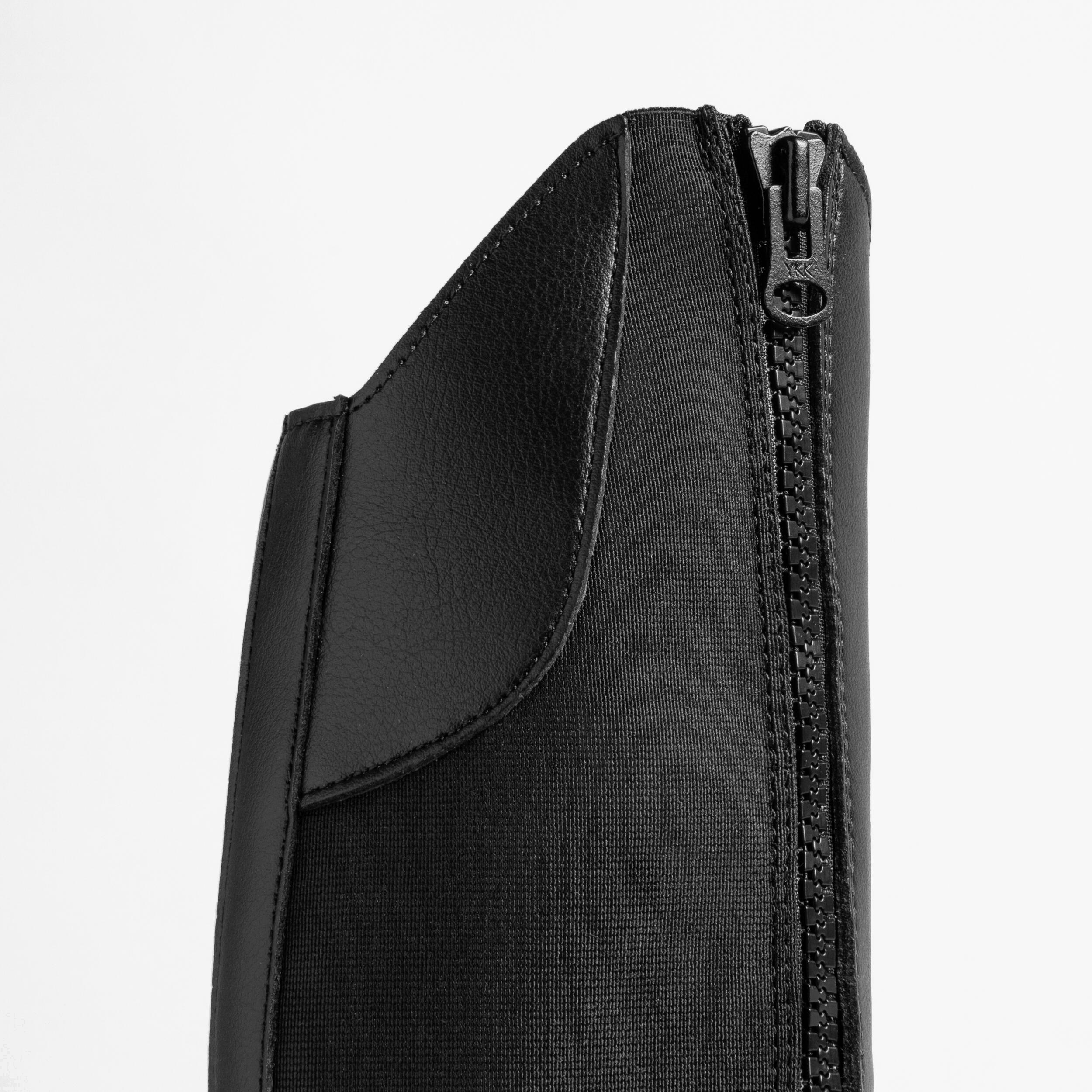 Botas equitación 500 sintética Adultos Fouganza negro 9/9