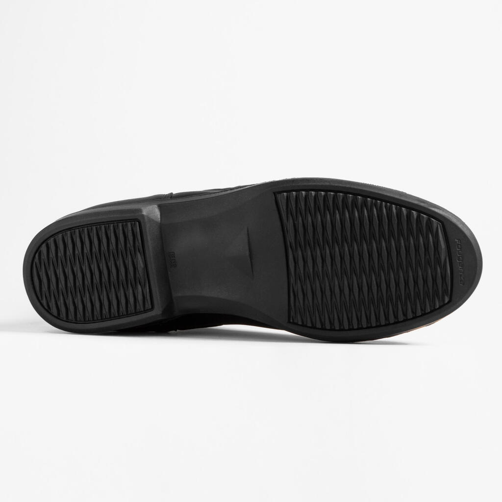 Suaugusiųjų sintetiniai jojimo batai „500“, juodi