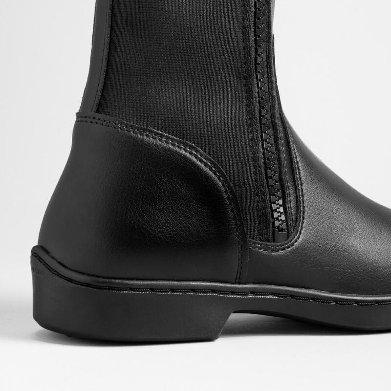 Botas em Sintético Equitação Adulto 500 Preto